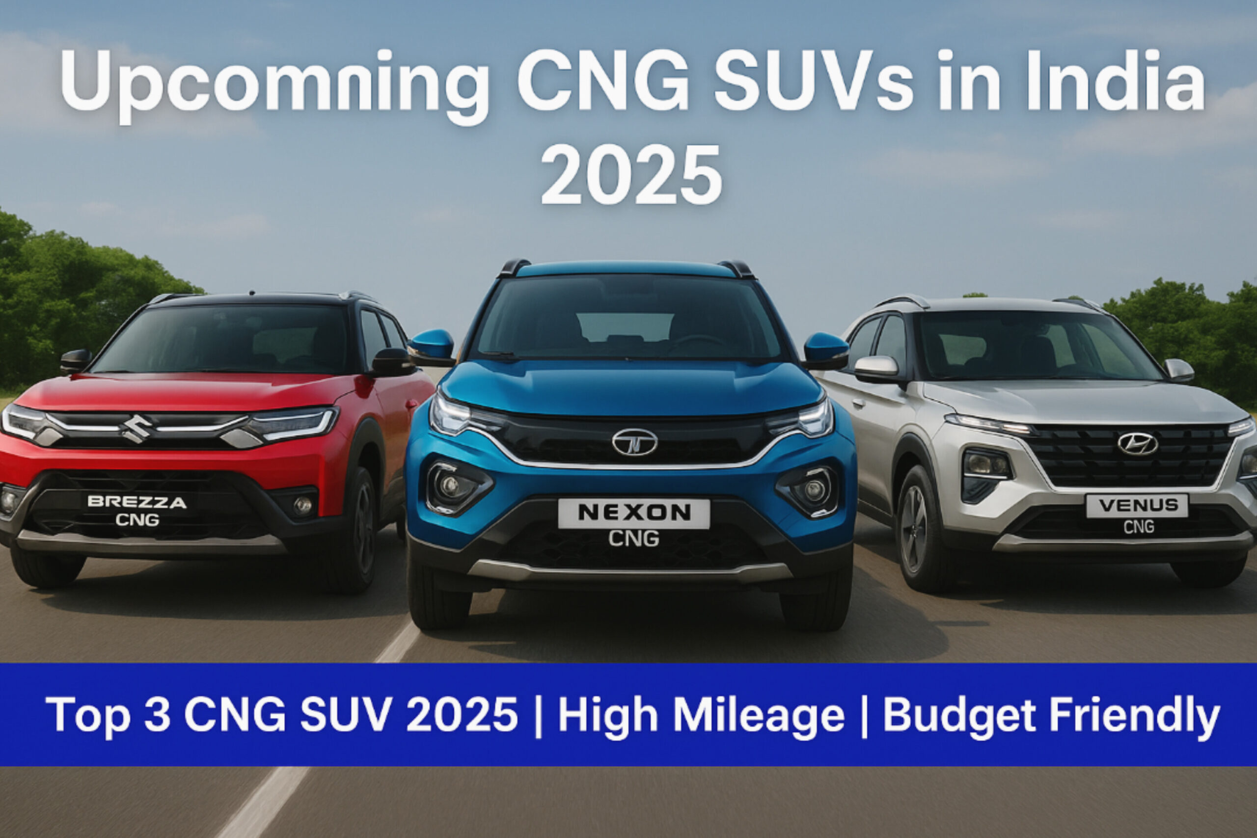 CNG SUV India 2025 Top 3 CNG SUV भारत में जल्द लॉन्च – फीचर्स, माइलेज और कीमत